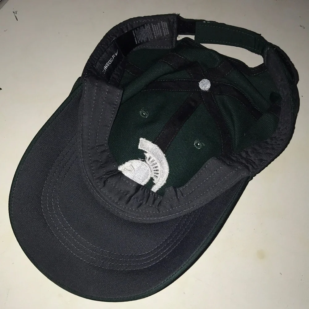 Nike Golf Mens Dark Green Michigan State MSU Spartans Baseball Cap Hat Strapback